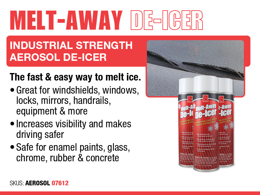 Melt Away De-Icer - Industrial Strength Aerosol De-Icer - Ice Melt Essentials - Snow and Ice Melting & Removal